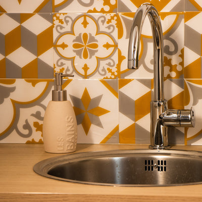 GROSFILLEX Revêtement décoratif adhésif Sochic square kube Jaune