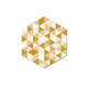 GROSFILLEX Revêtement décoratif adhésif Sochic diamond facette Jaune