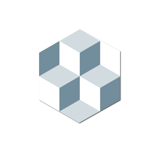 Grosfillex Revêtement adhésif SOCHIC DIAMOND KUBE bleu