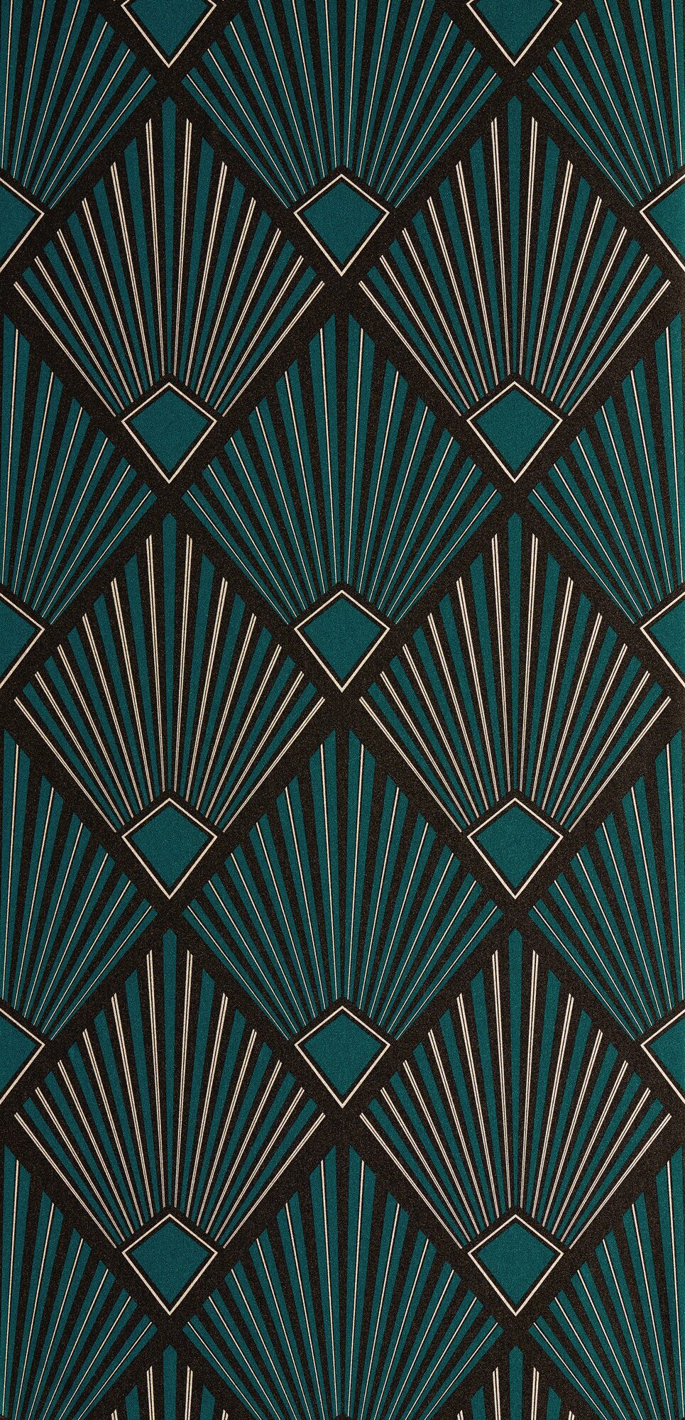 Papier peint intissé Tamara Bleu paon