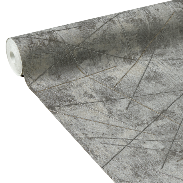 Papier peint intissé SEDNA coloris gris métallisé