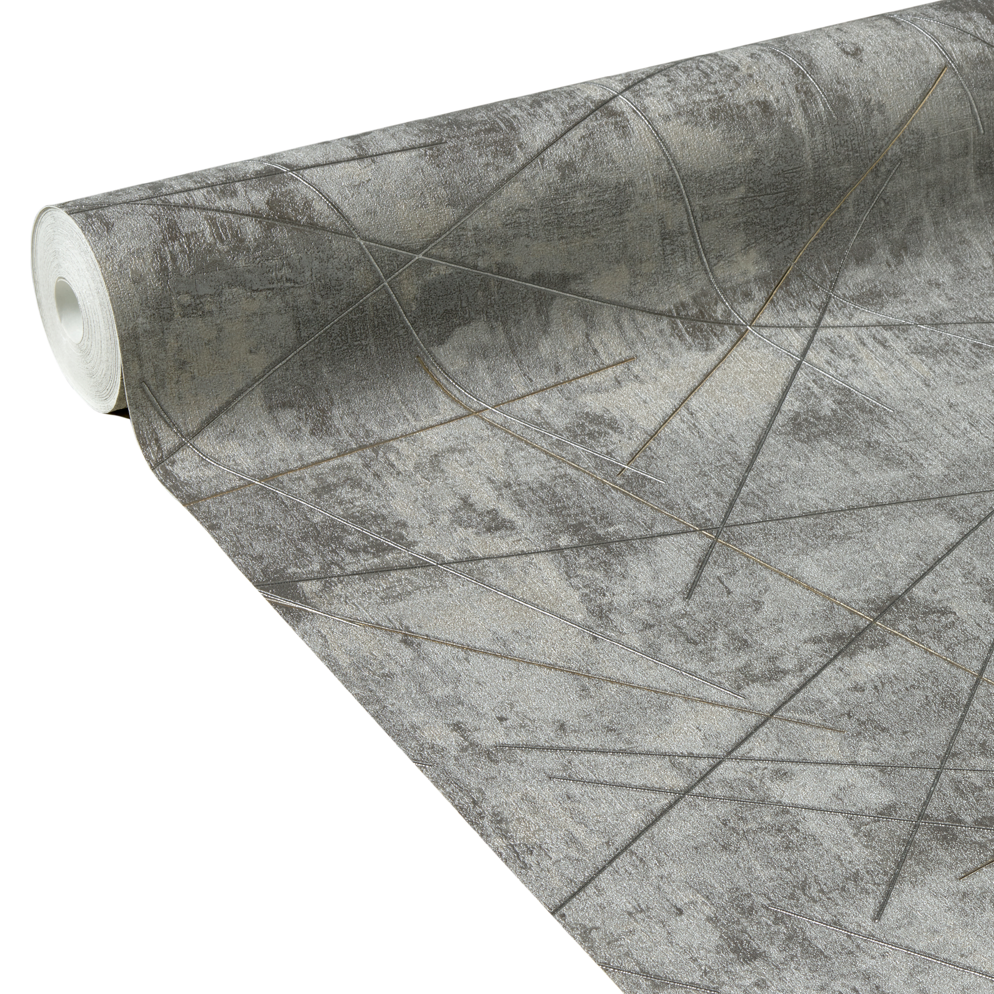 Papier peint intissé SEDNA coloris gris métallisé