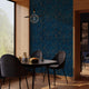 Papier peint intissé Marbre imperial Bleu marine
