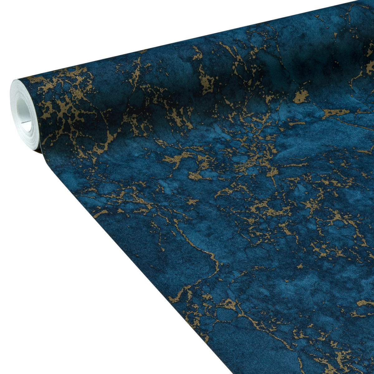 Papier peint intissé Marbre imperial Bleu marine