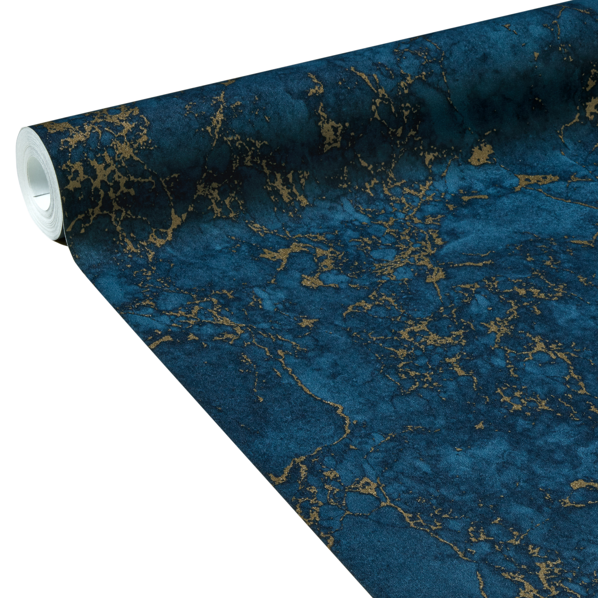 Papier peint intissé MARBRE IMPERIAL coloris bleu marine