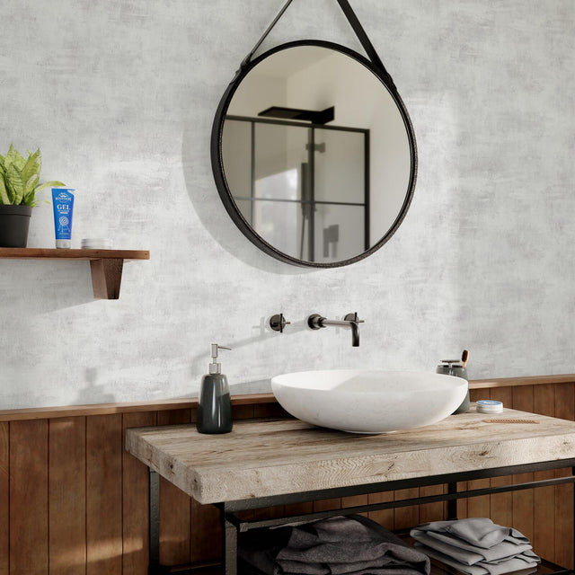 Papier peint intissé BARKLEY coloris gris perle