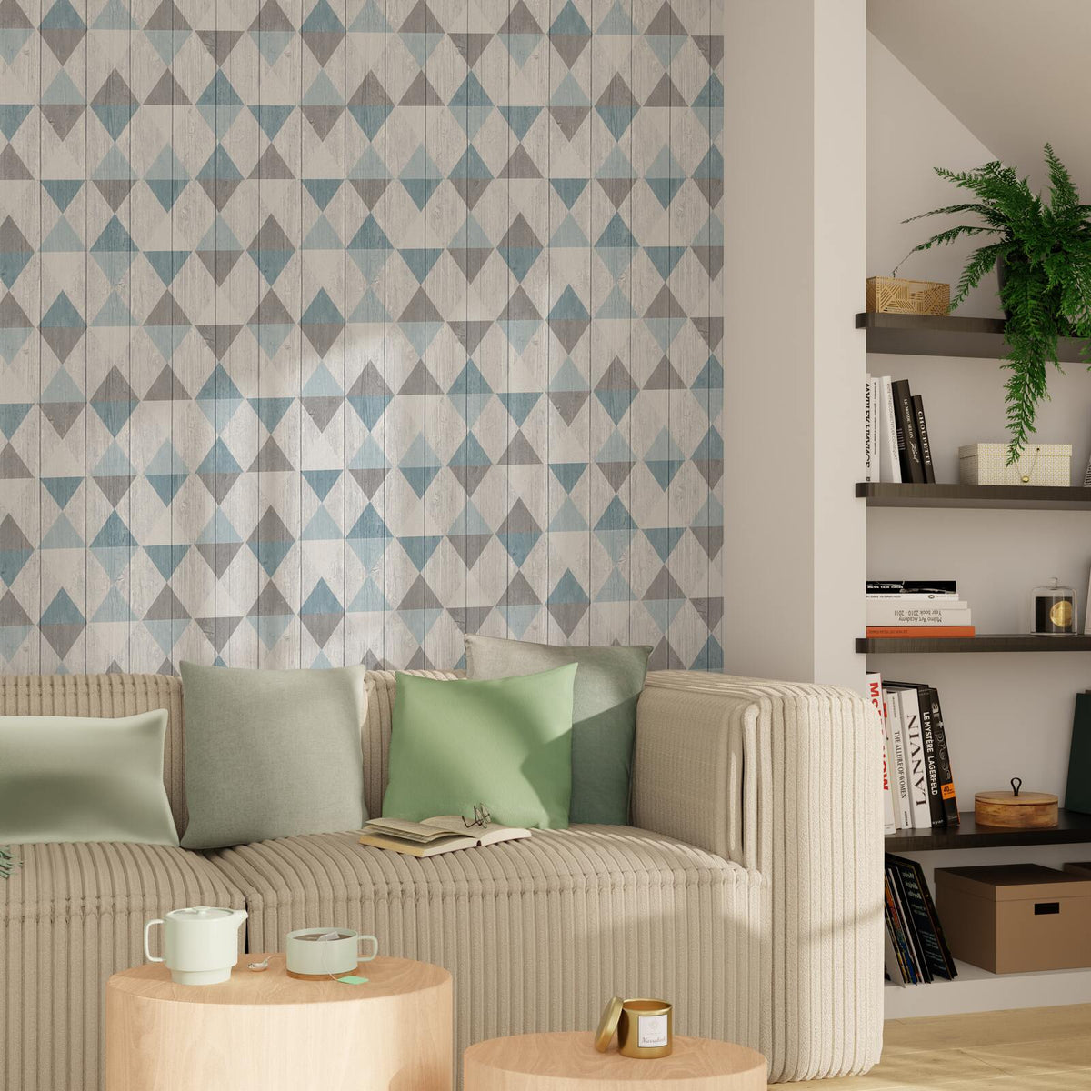 Papier peint intissé Soren Gris perle