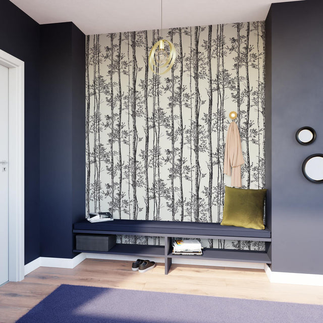 Papier peint intissé AURELE coloris blanc