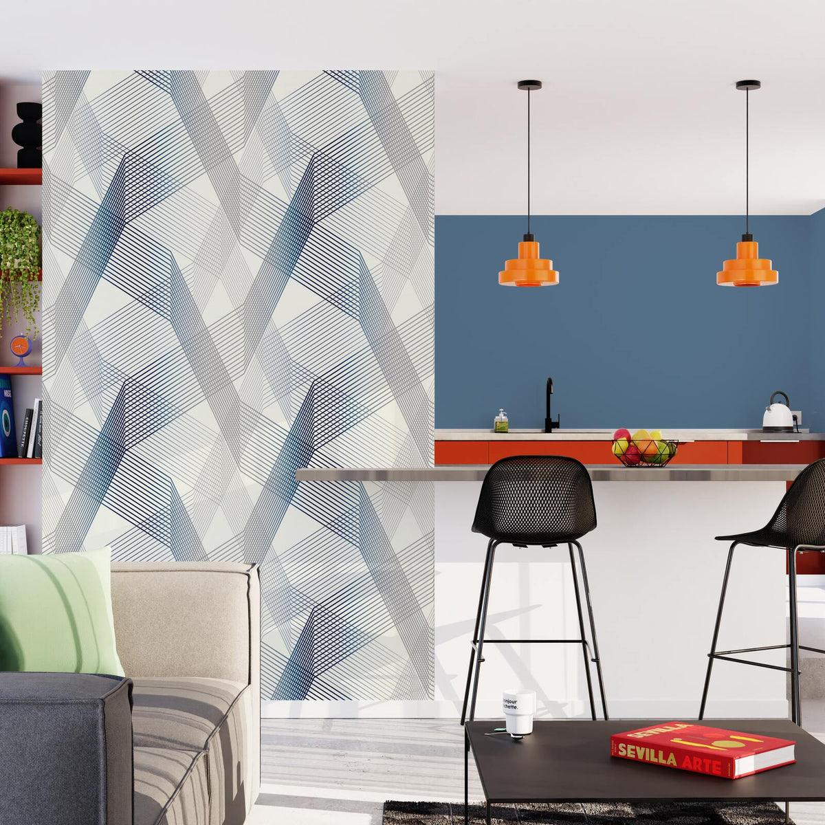 Papier peint intissé Weblines Blanc