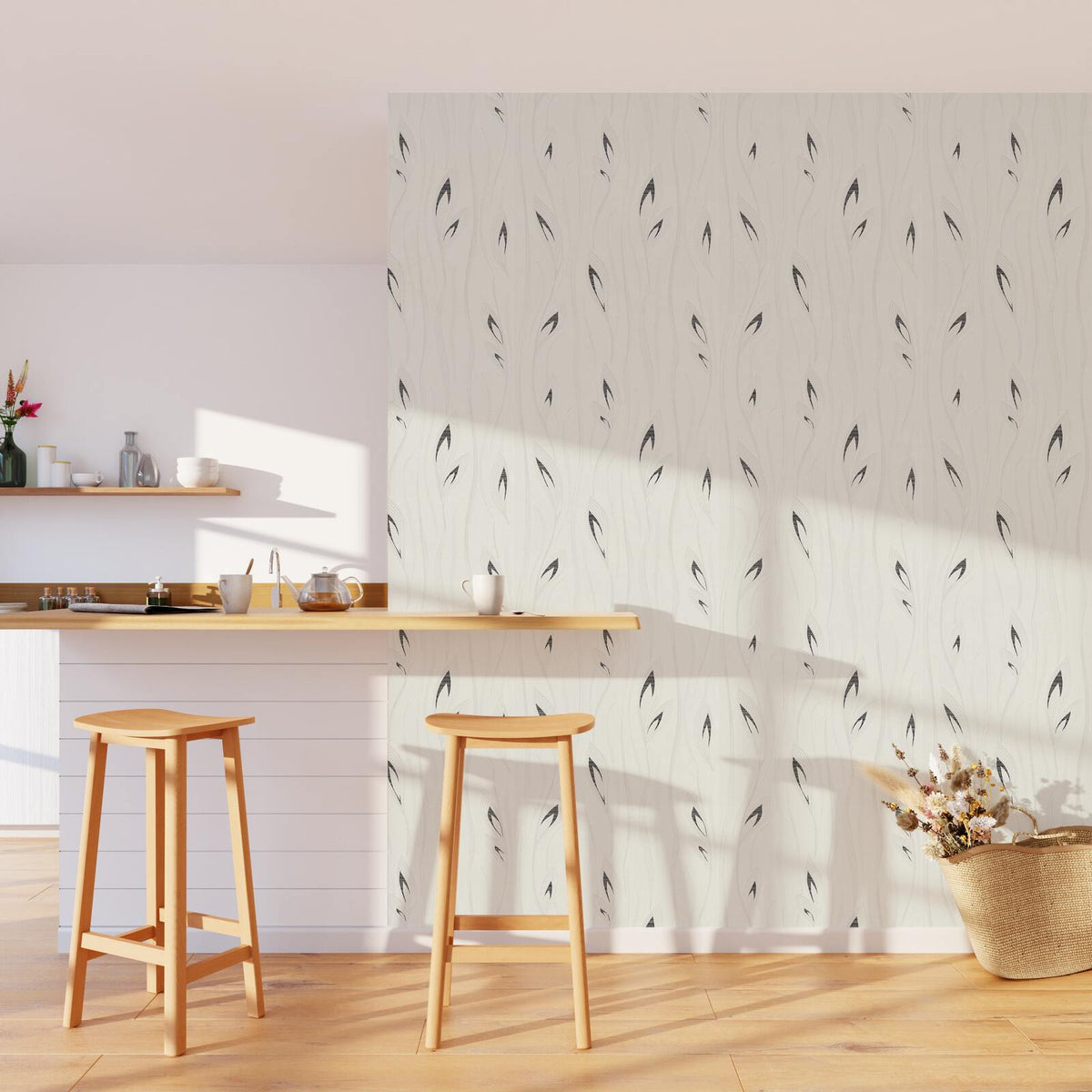 Papier peint intissé Diana Blanc