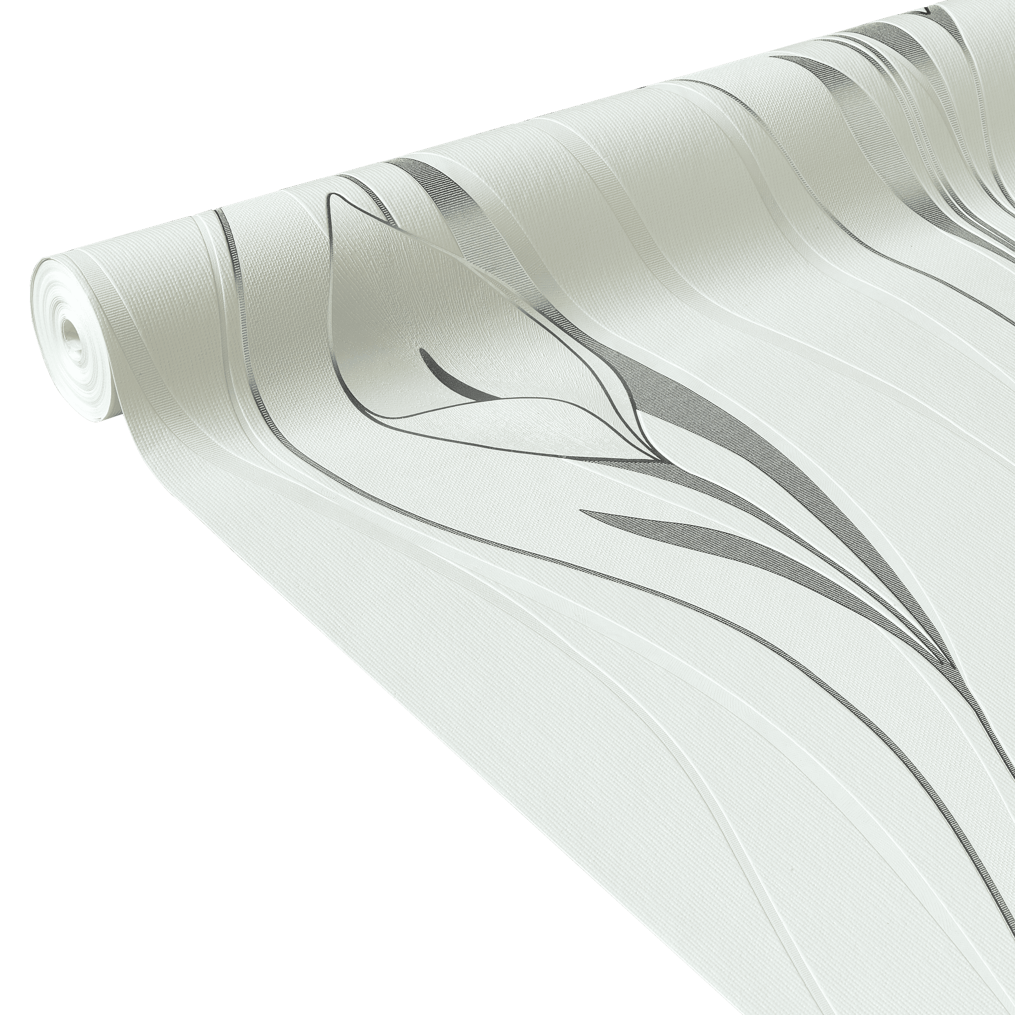 Papier peint intissé ARUM coloris blanc