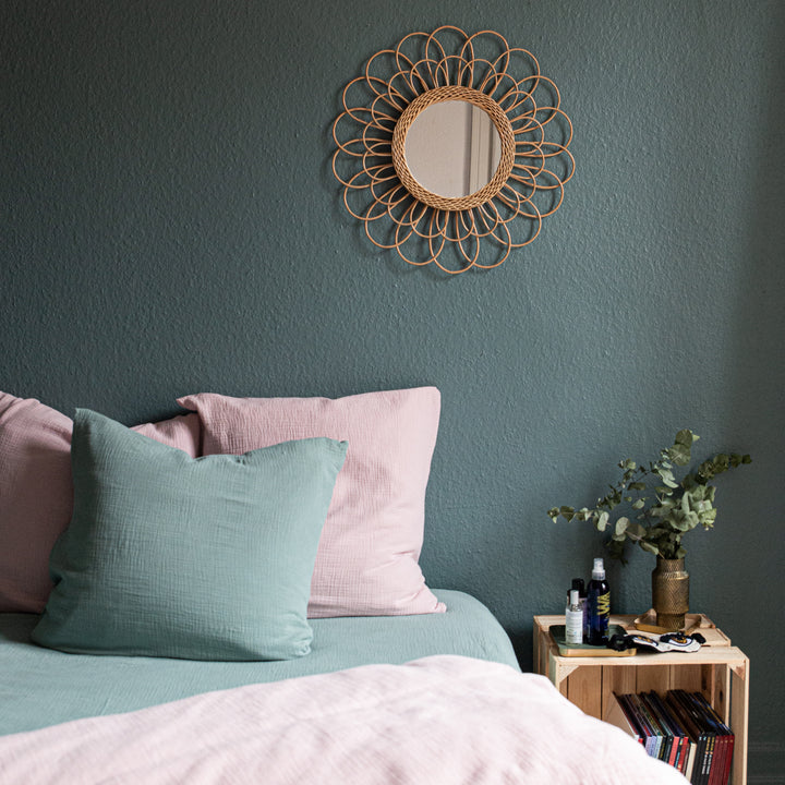 Miroir en rotin Soaline Bois