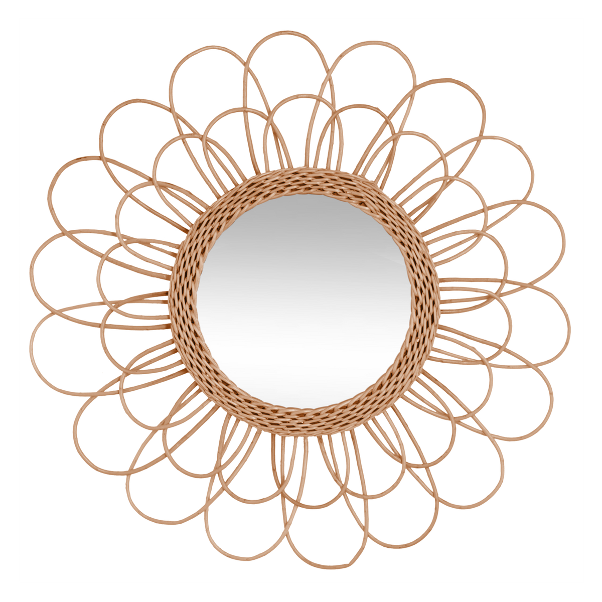 Miroir en rotin Soaline Bois