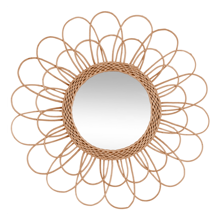 Miroir en rotin Soaline Bois