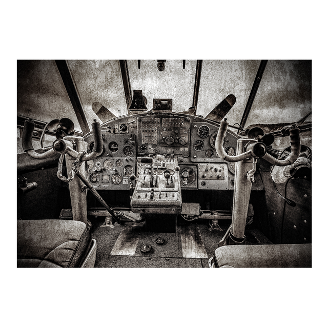 Tableau en verre COCKPIT coloris noir