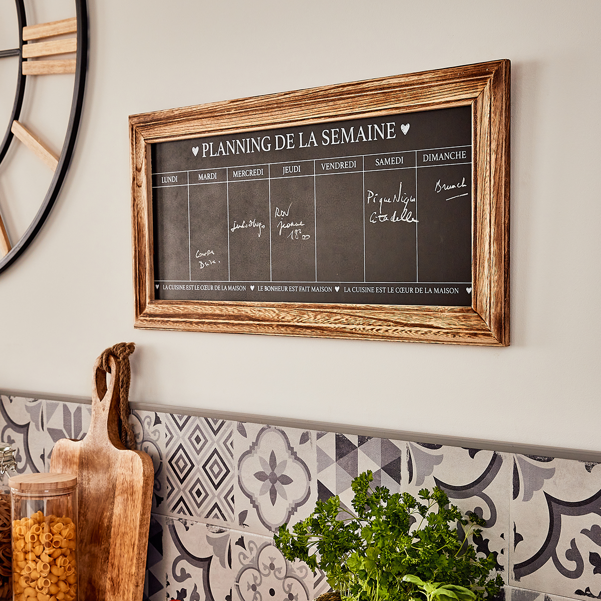 Semainier Week calendar Noir