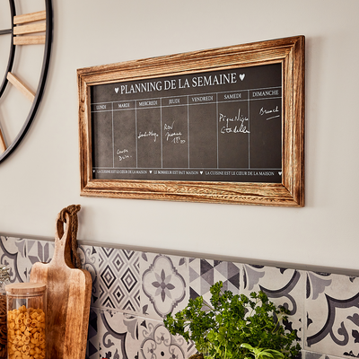 Semainier Week calendar Noir