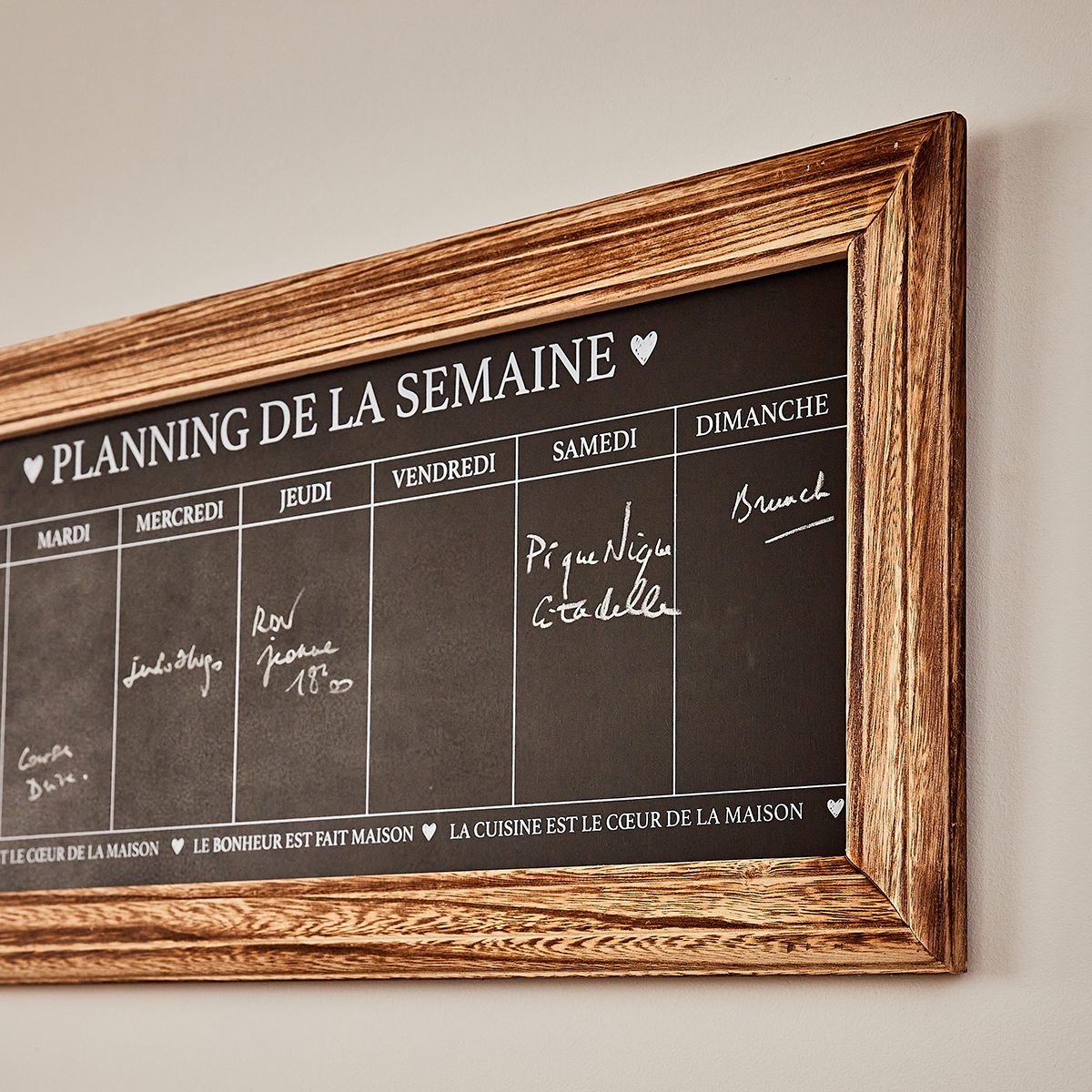 Semainier Week calendar Noir