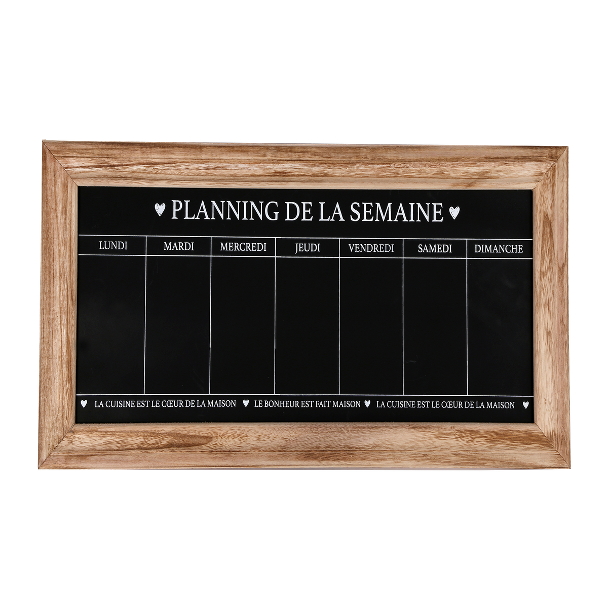 Semainier Week calendar Noir