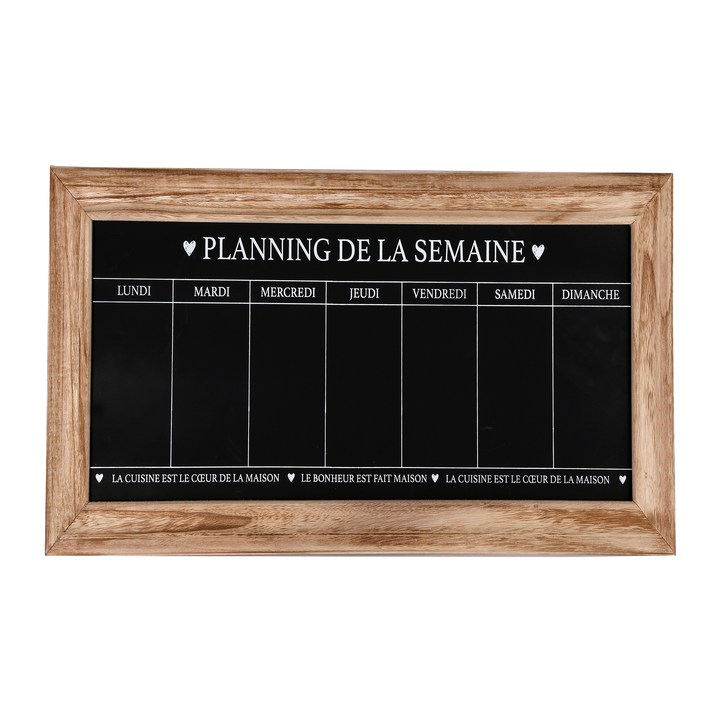 Semainier Week calendar Noir