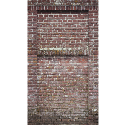 Papier peint panoramique L Castle wall Rouge brique