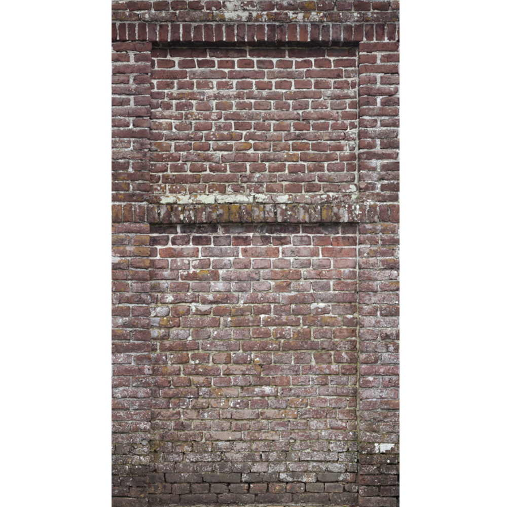 Papier peint panoramique L Castle wall Rouge brique