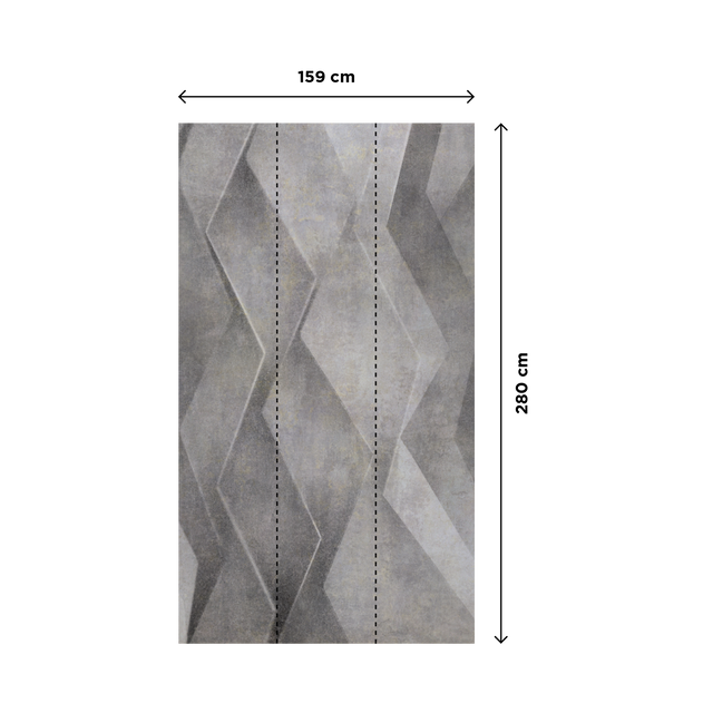 Papier peint panoramique L VERTICAL 3D 159 x 280 cm