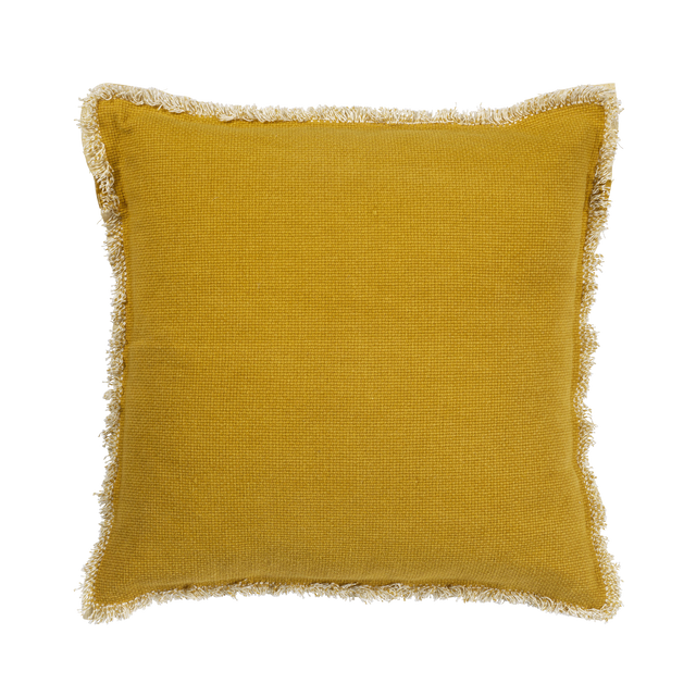 Coussin BURTA coloris moutarde 45 x 45 cm