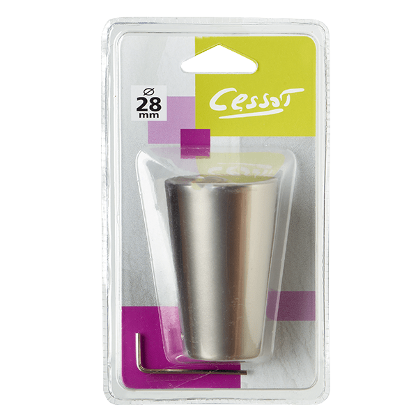 Embout ZEN coloris nickel givré