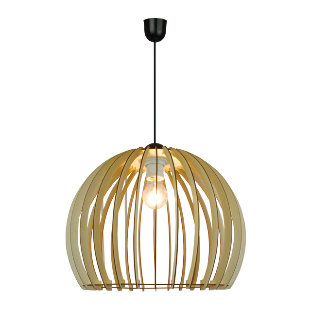 Suspension HANOI coloris bois naturel 30 x 30 cm