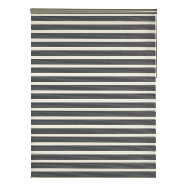 Store jour/nuit SOLSTICE coloris noir/blanc 180 x 250 cm