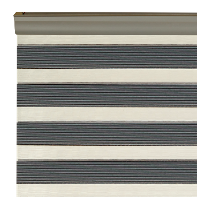 Store jour/nuit SOLSTICE coloris noir/blanc 180 x 250 cm