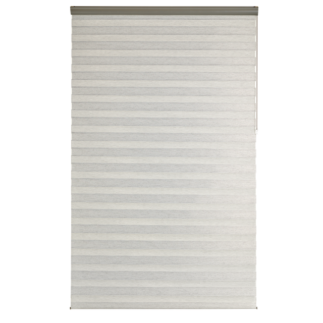 Store jour/nuit SOLSTICE coloris blanc / noir 150 x 250 cm