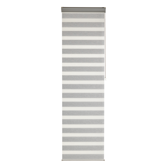 Store jour/nuit SOLSTICE coloris blanc / noir 60 x 250 cm
