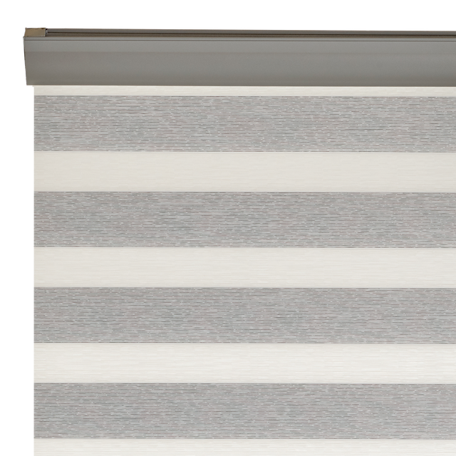 Store jour/nuit SOLSTICE coloris blanc / noir 60 x 250 cm