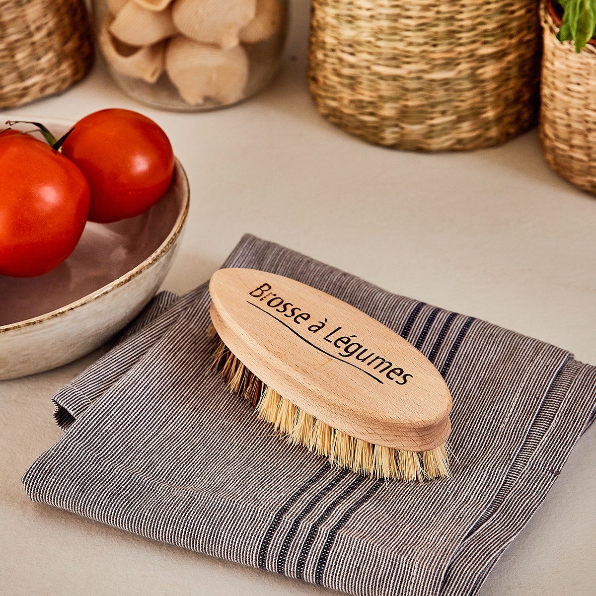 BÜRSTENHAUS REDECKER Brosse à récurer Brosse à legumes Brun