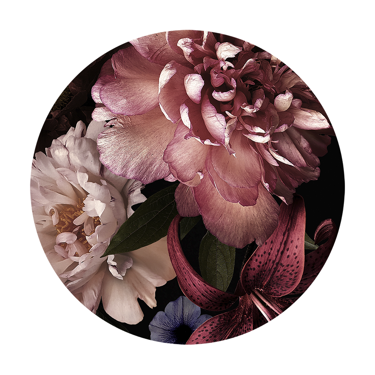 Tableau en verre Rosalia Bordeaux