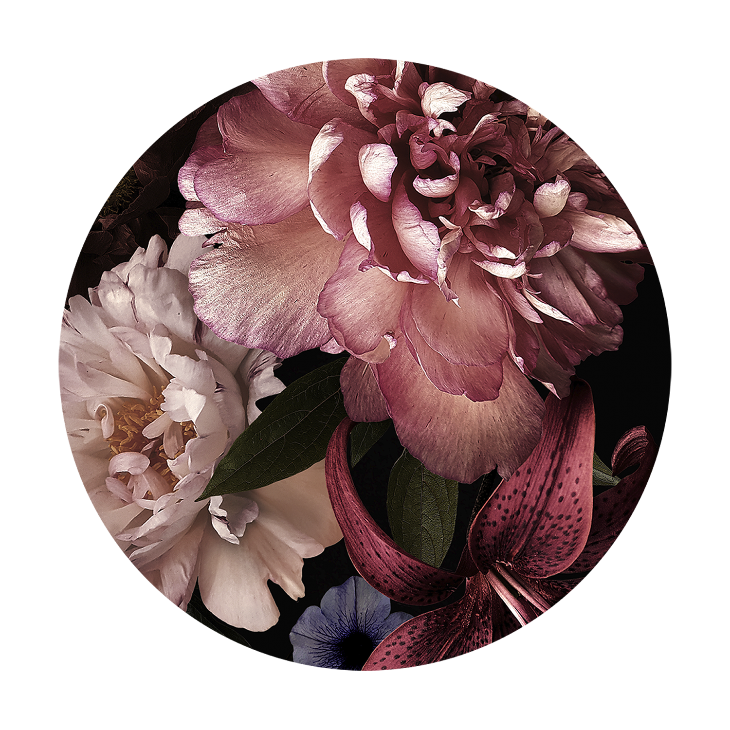 Tableau en verre ROSALIA coloris bordeaux