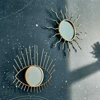 Miroir en métal Yazd Or