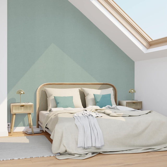 Papier peint intissé FLORENTINE coloris vert céladon