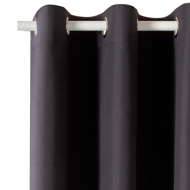 Rideau 100% occultant MANN coloris noir 140 x 260 cm