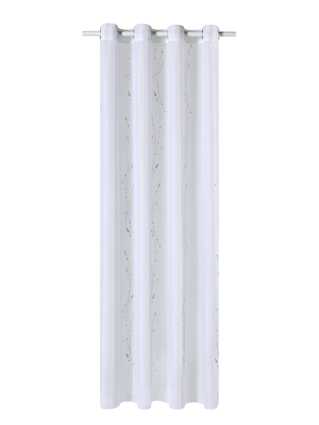 Voilage ERLINA coloris rose 140 x 240 cm