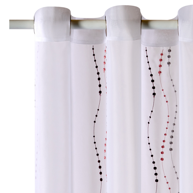 4MURS Voilage LYANA coloris bordeaux 140 x 240 cm