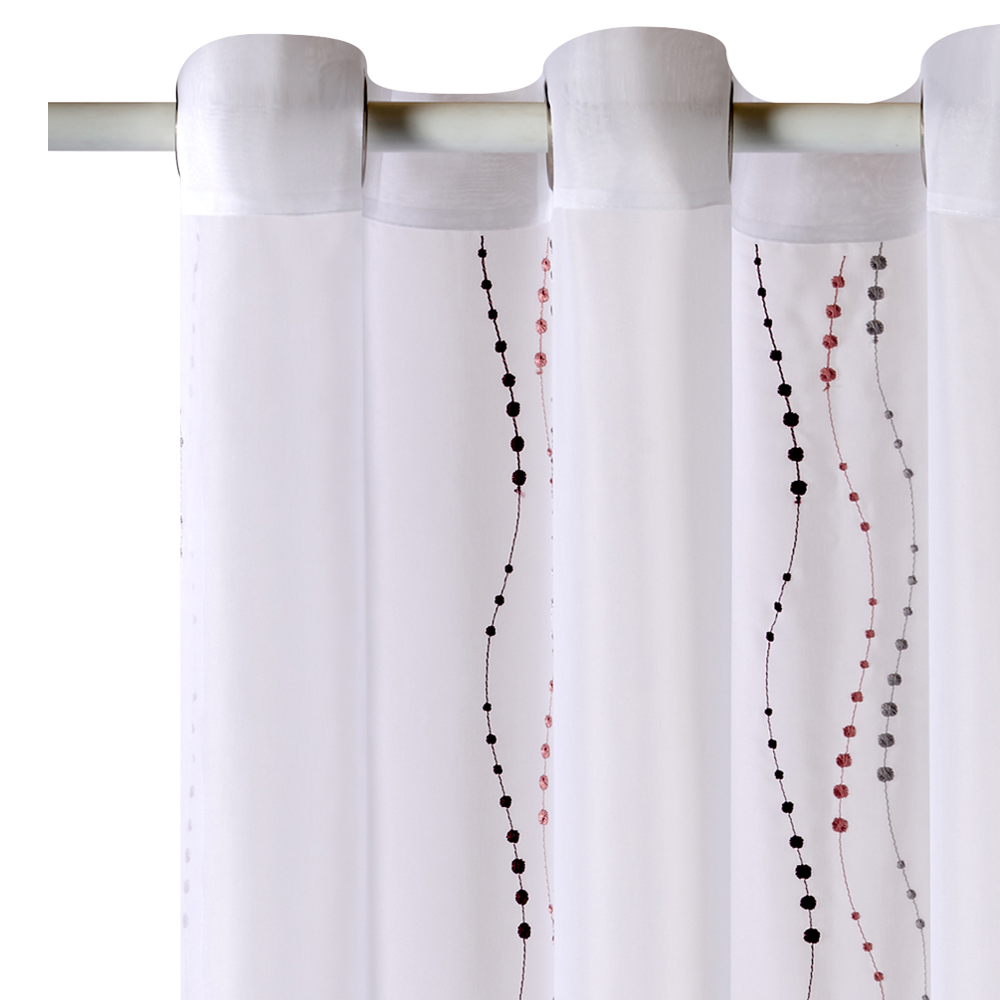 4MURS Voilage LYANA coloris bordeaux 140 x 240 cm