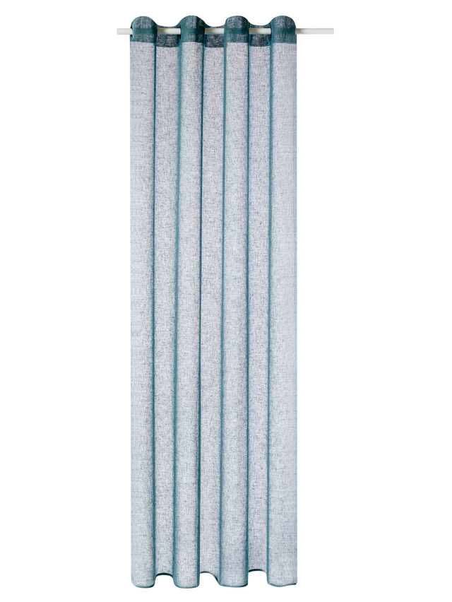 Voilage MICAO coloris bleu pétrole 145 x 240 cm