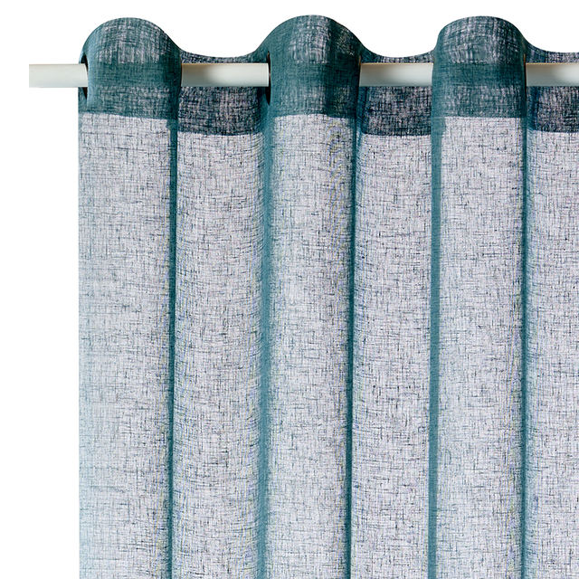 Voilage MICAO coloris bleu pétrole 145 x 240 cm