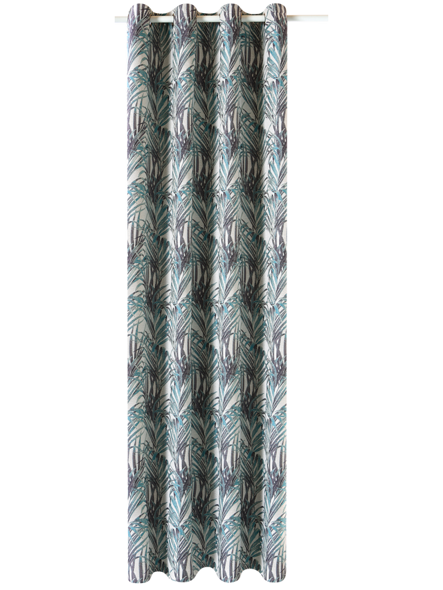 Rideau TROPICO coloris bleu nattier 135 x 250 cm