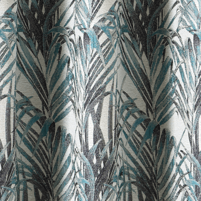 Rideau TROPICO coloris bleu nattier 135 x 250 cm