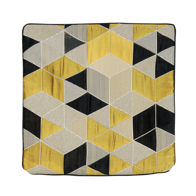 Housse de coussin ARLETTY coloris jaune 40 x 40 cm