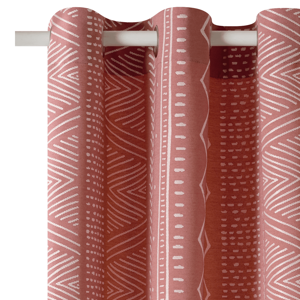 Rideau ESSAOUIRA coloris terracotta 140 x 260 cm